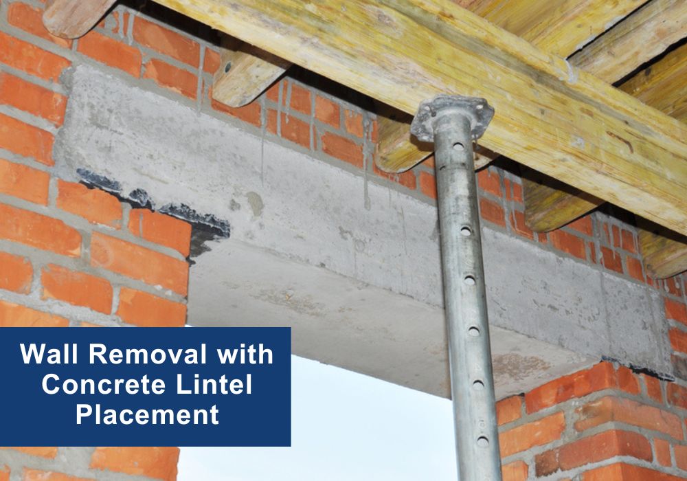 Wall removal with concrete lintel in Floreat Home